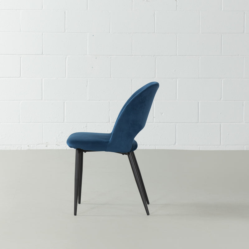 WALTER - Blue Velvet Chair