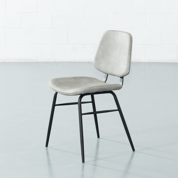 ELI - Grey Leather Dining Chair