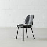 MONROE - Black Leather Dining Chair