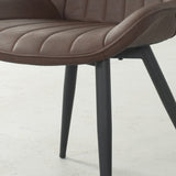GLORIA - Brown Leather Dining Chair