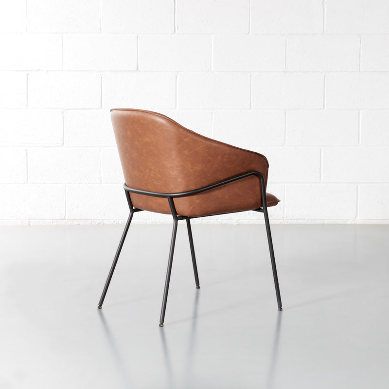 GRACE - Brown Leather Chair