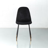 MILAN - Black Velvet Dining Chair