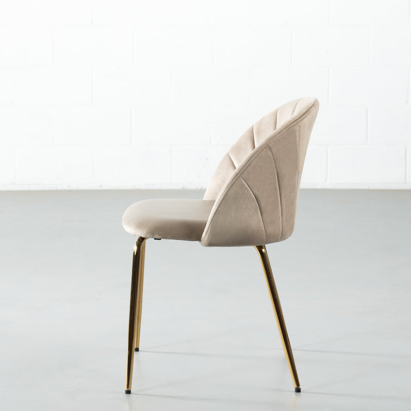 SOPHIE - Beige Velvet Dining Chair
