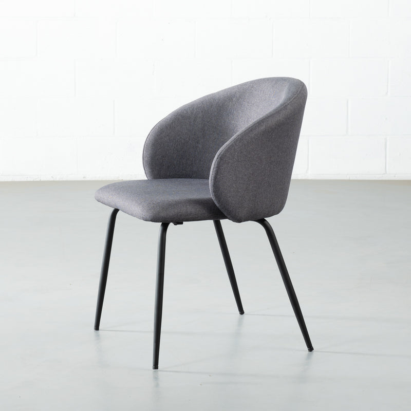 EMILIA - Grey Fabric Dining Chair