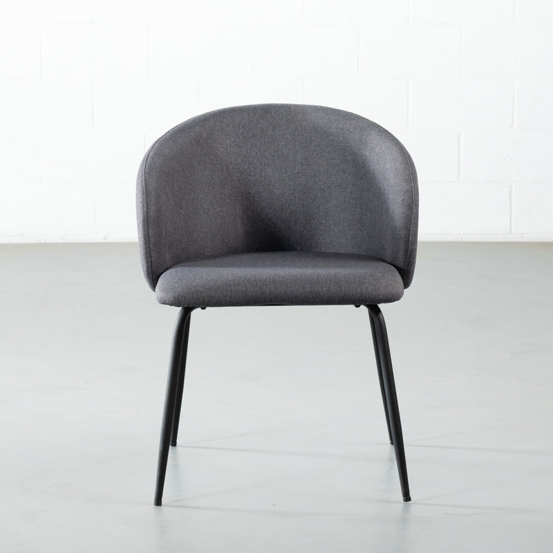 EMILIA - Grey Fabric Dining Chair