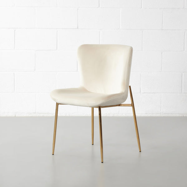 AVA - Beige Velvet Dining Chair