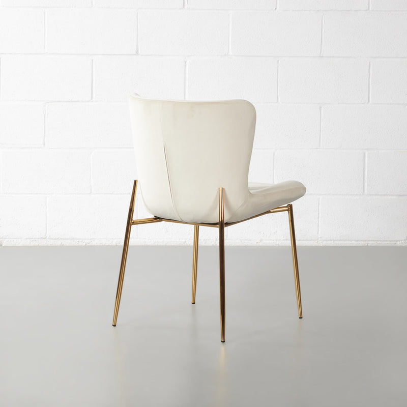 AVA - Beige Velvet Dining Chair