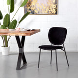 SIERRA - Black Velvet Dining Chair