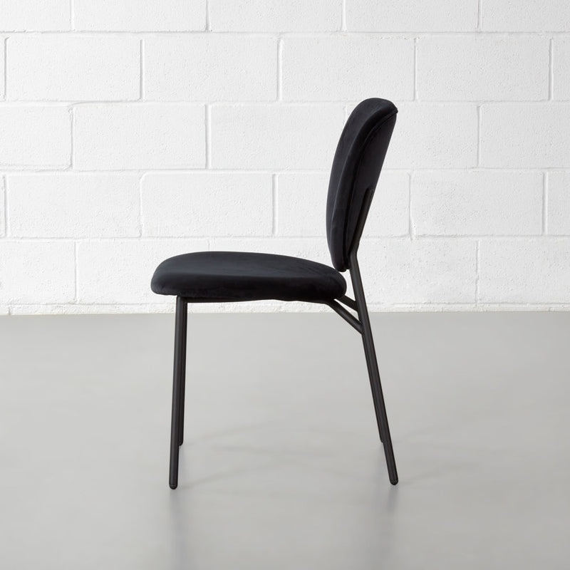 SIERRA - Black Velvet Dining Chair