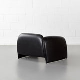 CHELSEA - Black Leather Lounge Chair