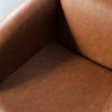 CHELSEA - Brown Leather Lounge Chair